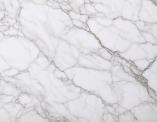 Fototapeta premium Elegant white marble surface featuring natural gray veins, ideal for use as a sophisticated and luxurious background or design element.