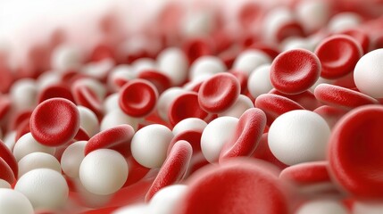 Detailed Microscopic Study of Human Capillary Blood Vessels Showing Red and White Blood Cells Movement