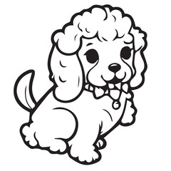 Puppy line art 