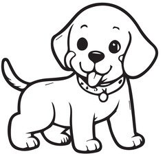 Puppy line art 