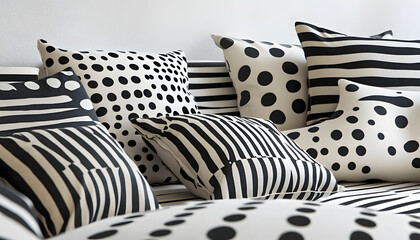 Stick to monochrome patterns like stripes, polka dots, or abstract swirls for a visually interesting yet subtle design