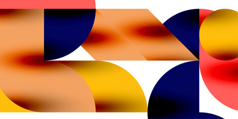 Shadow effect shiny circles and round triangles geometric modern art. Vector Illustration For Wallpaper, Banner, Background, Card, Book Illustration, landing page