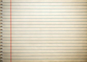 Obraz premium blank lined notebook paper background