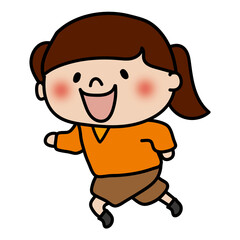 楽しそうに走る子供（女の子2）