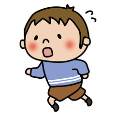 慌てて走る子供（男の子1）