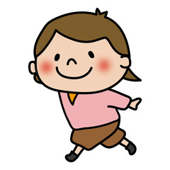 楽しそうに走る子供（女の子1）