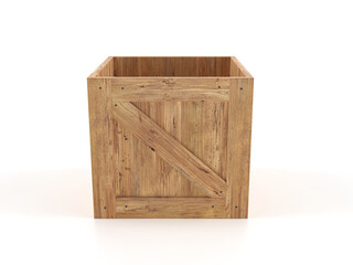 Open wooden box