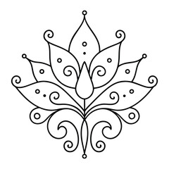 It is a simple mehndi design with tiny dots that draw attention to its lovely curves and swirls.