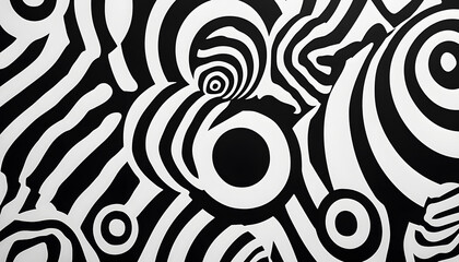 Fototapeta premium Stick to monochrome patterns like stripes, polka dots, or abstract swirls for a visually interesting yet subtle design