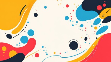 Naklejka premium Explore a vibrant vector background filled with futuristic particles, perfect for modern flat illustrations and lively designs.