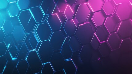 Fototapeta premium Experience the thrill of gaming with this neon cyber sport background, featuring vibrant gradients and hexagon patterns.