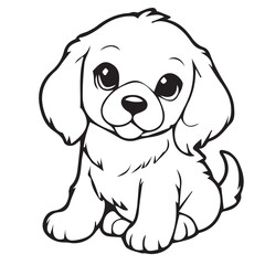Puppy line art 