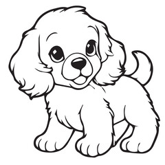 Puppy line art 