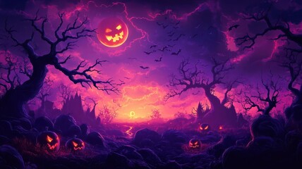 Halloween in morphism, smooth gradients, layered depth, contemporary spooky elements, sleek modern design.