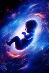 Naklejka premium embryonic rise in space