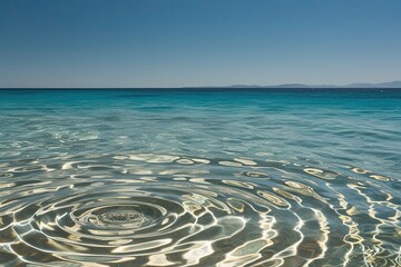 Whimsical Breeze and Water Ripple Scene with Clear Background