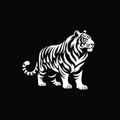 Bengali tiger silhouette illustration