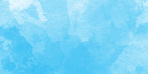 Abstract blue watercolor paint on a surface, sea blue watercolor paper texture with watercolor splashes, natural sky blue watercolor splash stroke background, Watercolor cloud texture.