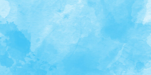Abstract blue watercolor paint on a surface, sea blue watercolor paper texture with watercolor splashes, natural sky blue watercolor splash stroke background, Watercolor cloud texture.