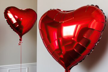 Red Heart-Shaped Balloon for Love-Filled Events and Celebrations