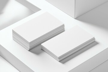 Business Card Mockup on Isolated Background created with Generative AI