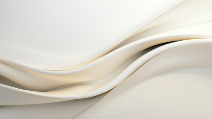 Obraz premium Geometric Harmony in Monochrome, A sleek abstract design featuring white, black, and ivory curves, ideal for digital presentations, web pages, and posters.