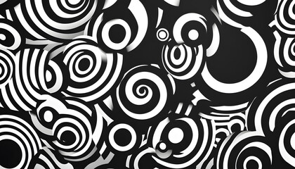 Fototapeta premium Stick to monochrome patterns like stripes, polka dots, or abstract swirls for a visually interesting yet subtle design