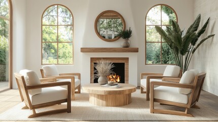 Fototapeta premium Mediterranean-Inspired Living Room