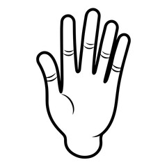 Obraz premium Minimalist vector outline of a hand icon for versatile use.