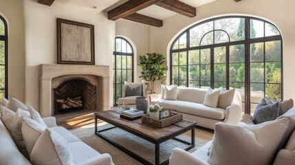 Fototapeta premium Mediterranean-Inspired Living Room