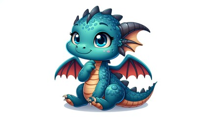 Fototapeta premium cute baby dragon