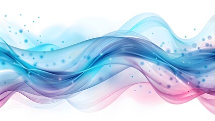 Fototapeta premium Purple and blue Sound wave line curve on a white background. Element for theme technology futuristic. Abstract white background with blue and purple gradient flowing wave line.