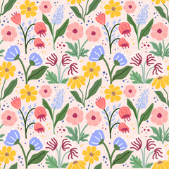 Fototapeta premium seamless floral background