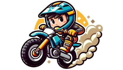 Extreme motocross rider jumps over a dirt bike on a rugged track