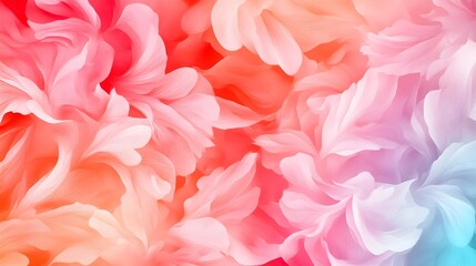 Fototapeta premium Delicate floral swirls with soft pastel colors, seamless and airy, hand-drawn feel, light and whimsical, ideal for greeting cards.