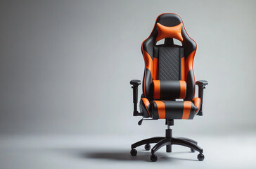 a gaming office chair with ergonomic design and vibrant color accents.