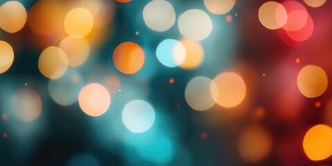 Obraz premium Blurred Christmas lights background with festive holiday bokeh and ornaments