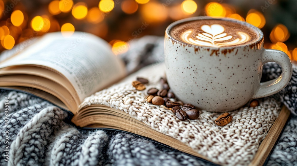 Aufkleber A student sitting on a cozy sofa with a tablet on their lap attending a virtual class while sipping coffee in a relaxed home environment The setting highlights flexibility with learning happening in