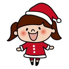 サンタの衣装を着た子供（女の子2）