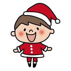 サンタの衣装を着た子供（男の子2）