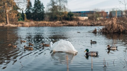 Plastic Pollution Amidst Nature