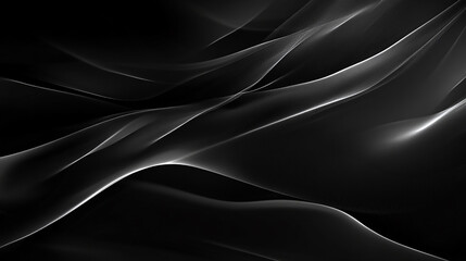 Fototapeta premium Black leather texture with folds and wrinkles Silken Shadows