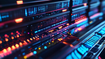 Technology computer network cyber crime security hacker virus programming abstract binary codes 