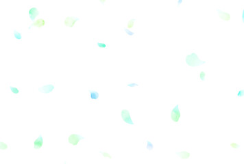 背景素材_水彩花吹雪_青
