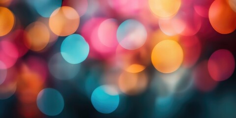 Fototapeta premium Blurred Christmas lights background with festive holiday bokeh and ornaments 