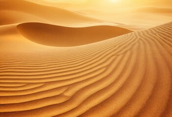 Gradient gold sand wave illustration background. Premium design for wallpaper, banner, poster. Ai generated image