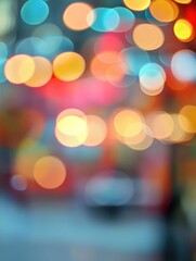 Fototapeta premium Blurred Christmas lights background with festive holiday bokeh and ornaments 