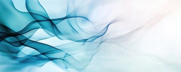 Fototapeta premium Soft waving smoke lined abstract background in white and grey colors