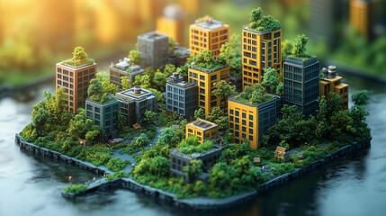 Naklejka premium Eco Island Retreat