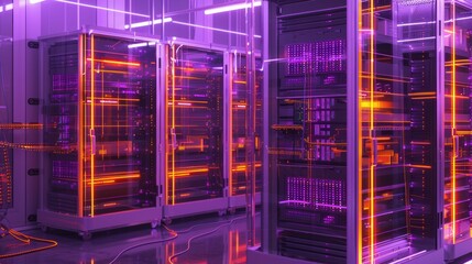 Neon Pulse: Data Center's Futuristic Glow 